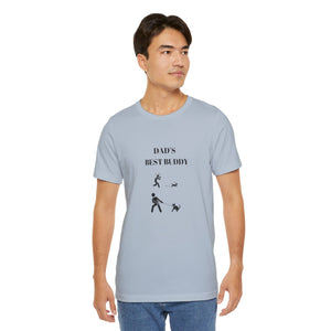 DAD Walking Dog Humor Unisex Jersey Short Sleeve Tee