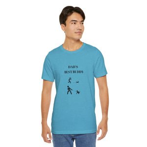 DAD Walking Dog Humor Unisex Jersey Short Sleeve Tee