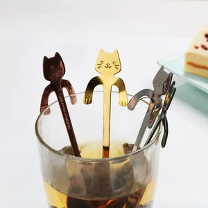 Cat Stainless Steel Hanging Spoons